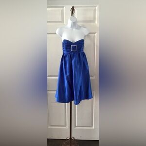 Vintage De Laur Elegant Strapless Blue Dress